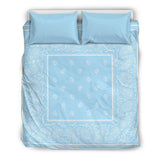 Classic Light Blue Bandana Duvet Cover Set