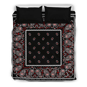 Wicked Black Bandana Duvet Cover Set