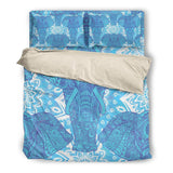 Beige Bedding Set Mandala Elephant