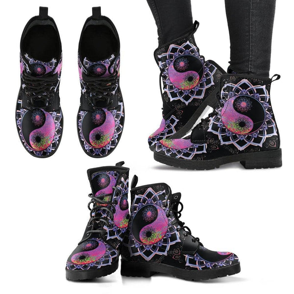 YinYang Mandala 2 Handcrafted Boots