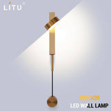 Led indoor wall lamps rotation dimming switch