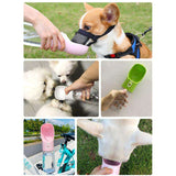 DOG PORTABLE WATER BOTTLE FEEDER BOWL