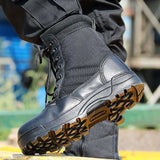 Mens high top military boots