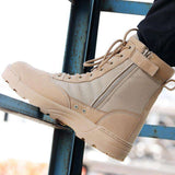 Mens high top military boots