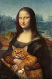 Mona Lisa  Portrait with Animal Art Canvas