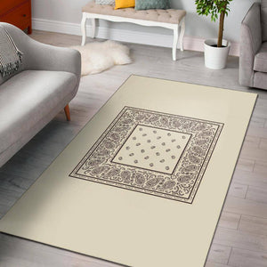 Cream Brown Bandana Area Rugs - Minimal