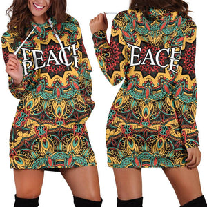 Teach Peace Hoodie Dress