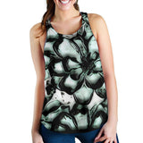 Floral Embosses: Magnolia Daydream 01-02 Racerback Tank Top