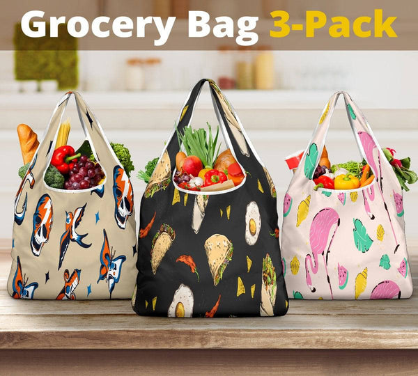 Set Of 3 Assorted Shopping Bags