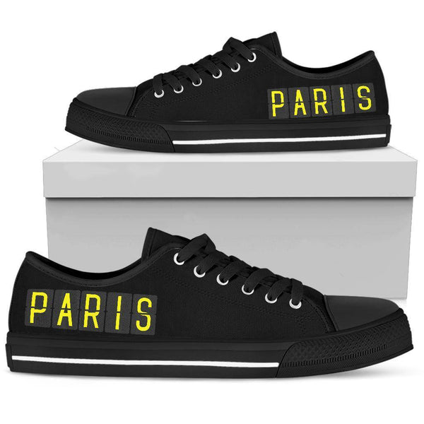 Airport Destinations PARIS - Low Top Canvas Shoes