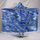 Blue Marble Design Hooded Blanket