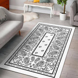 White Bandana Area Rugs - Fitted