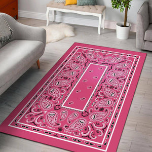 Warm Pink Bandana Area Rugs - Minimal