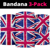 United Kingdom Flag Bandana Headbands 3 Pack