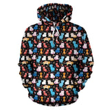 Colored Cat Hoodies