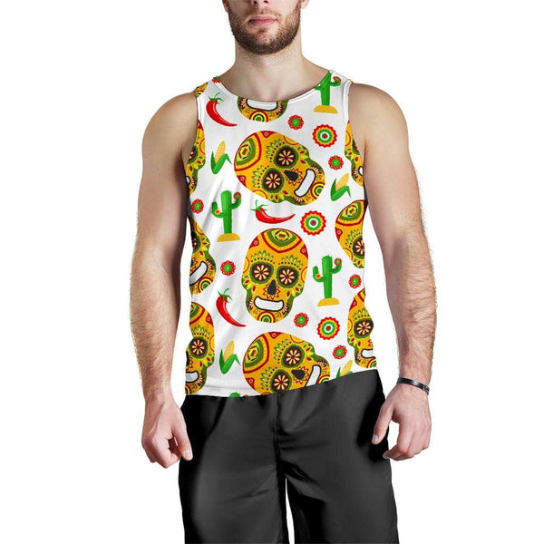 Mexican Sugar Skull All Over Tank Top