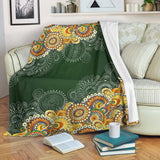 Yellow Mandala Pattern Blanket