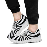 White Spiral Black and White Festival Sneaker Shoes