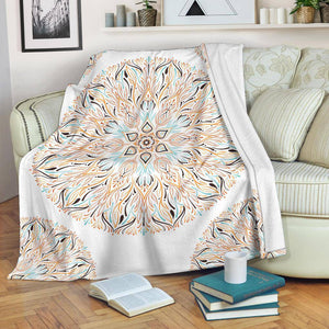 Mandala P1 (White) - Throw Blankets