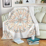 Mandala P1 (White) - Throw Blankets