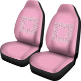 Light Pink Bandana Seat Covers - Minimal