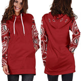 Classic Red Bandana Hoodie Dress