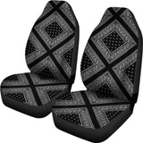 Black Bandana Car Seat Covers - Diamond