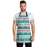 Christmas Light Blue Good Vibes Only Men's Apron