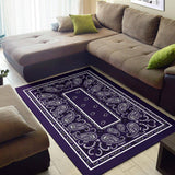 Royal Purple Bandana Area Rugs - Fitted