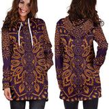 Gold Chakra Mandala Women's Hoodie Dress