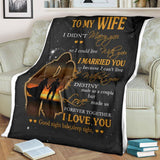 To My Wife Premium Blanket