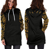 Black Gold Bandana Hoodie Dress