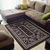 Coffee Brown Bandana Area Rugs - Fitted