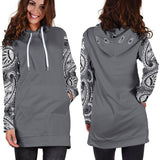 Classic Gray Bandana Hoodie Dress