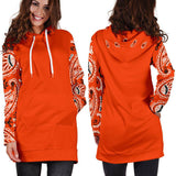 Perfect Orange Bandana Hoodie Dress