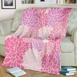 Chrysanthemum Pink Throw Blanket