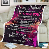 To My Husband Fleece Blanket