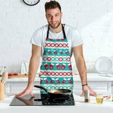 Christmas Light Blue Good Vibes Only Men's Apron