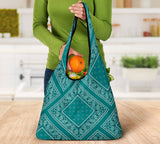 Teal Bandana Grocery Bag 3-Pack