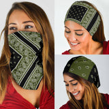 Army and Black Bandana Headbands 3 Pack