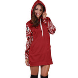 Classic Red Bandana Hoodie Dress