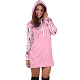 Light Pink Bandana Hoodie Dress