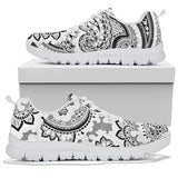 Paisley Pattern Festival Sneaker Shoes (White Soles)