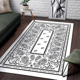 White Bandana Area Rugs - Fitted