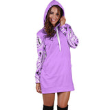 Lilac Bandana Hoodie Dress