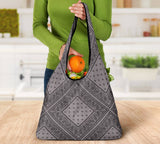 Gray and Black Bandana Grocery Bag 3-Pack