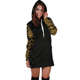 Black Gold Bandana Hoodie Dress