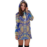 Gold Bohemian Women's Hoodie Dress