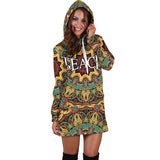 Teach Peace Hoodie Dress