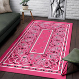 Warm Pink Bandana Area Rugs - Minimal